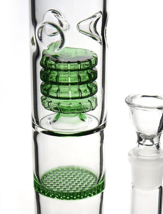 Classic Straight Tube | 4 Percolators | 17 Inch | 18 mm